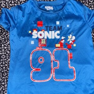 Team Sonic Blue Kids Short Sleeve Tee